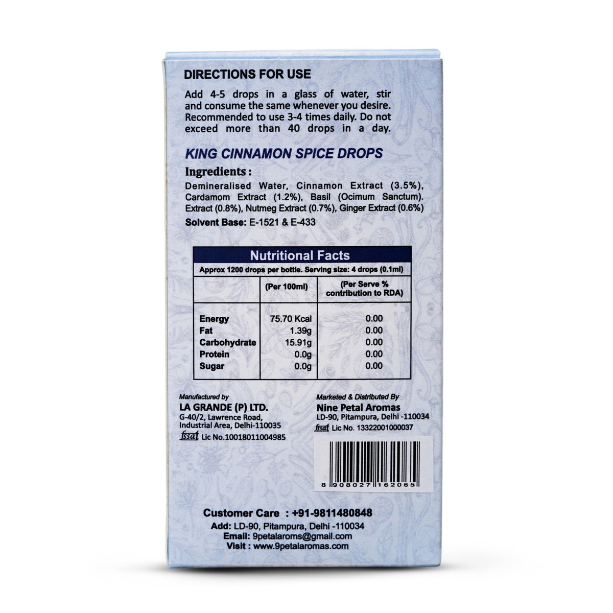 Super Drops Family Pack - All Time + Tea Time + Meal Time Punch + Meal Time Cool + King Cinnamon 30ml + 30ml For All Ages