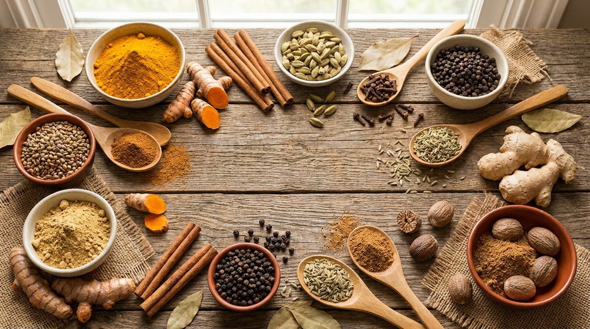 Super Drops Gold ingredients flat lay
